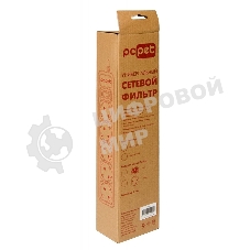 Сетевой фильтр PC Pet AP01006-1.8-BK 1.8 м, 5 розеток, черный