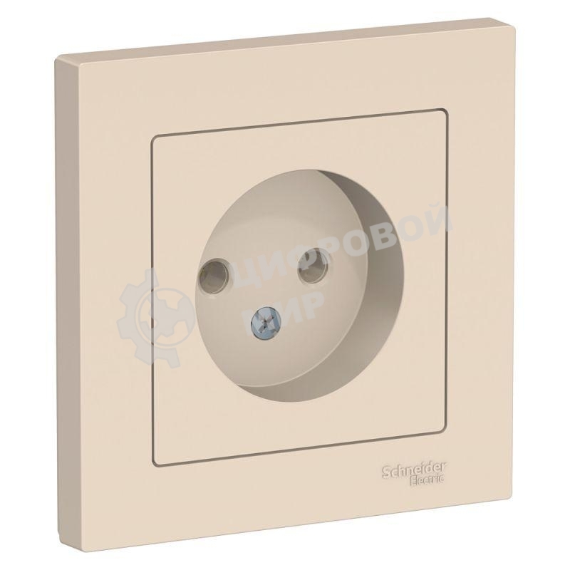 Розетка AtlasDesign без заземл. 16А в сборе беж. SchE ATN000240