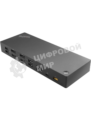 Док-станция Lenovo ThinkPad Hybrid USB-C with USB-A (2x DP, 2x HDMI, 3x USB A 3.1 Gen 2, 2x USB 2.0 1x USB Type-C, 1x RJ-45, 1x Combo Audio Jack 3.5mm/Kensington Lock, USB-C cable with USB-C to USB-A dongle/Up to 2 ext monitors (40AF0135EU)