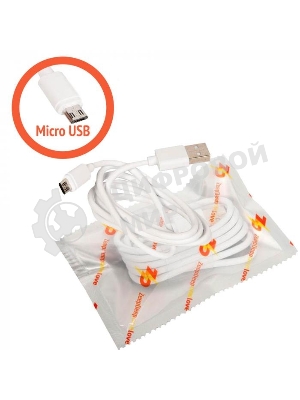 Кабель Micro USB ZeepDeep OneLove 3A FastCharging, 1m, white