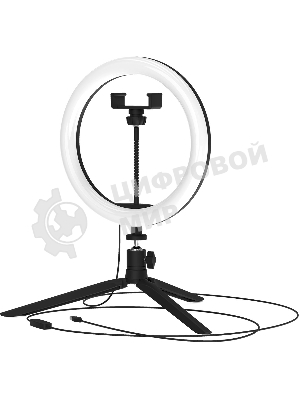 Светильник кольцевой Gauss 14W 700lm 3000-6500K 5V USB IP20 260x23мм черный дим пульт LED