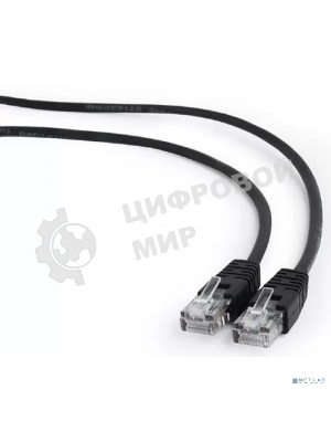 Патч-корд UTP Cablexpert cat.5e, 5м, литой, многожильный черный