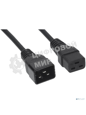 Шнур сетевой Rexant IEC 320 C19 – IEC 320 C20 3x1,5мм², длина 1,8м