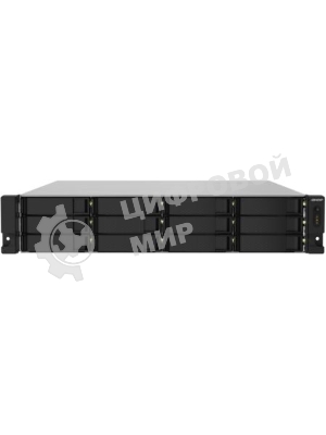 Сетевое хранилище без дисков SMB QNAP TS-1232PXU-RP-4G 12-Bay quad-core 64-bit AL324 1.7 GHz rackmount NAS with 250W redundant PSU, 4Gb DDR4 UDIMM RAM (max 1x16GB), SATA 6Gb/s, 2x 10GbE SFP+ LAN, 2x2.5 GbE LAN, 1x PCIe Gen2 x2 slot. W/o RAIL-B02