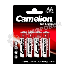 Элемент питания алкалиновый Camelion LR LR6 BL-4 (блист.4шт) 1.5 В