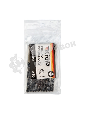 Сверло по металлу Kranz 5,5х93х57 мм HSS (10 шт. в упаковке) DIN 338