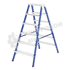 Стремянка Сибртех двусторонняя 6 ступеней стальная