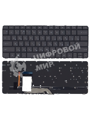 Клавиатура для ноутбука HP Spectre X360 13-4000 черная с подсветкой