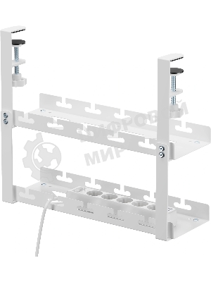 Кабель-канал Cactus CS-CM-400-2WT для столов 40x13.4x34.2 см белый