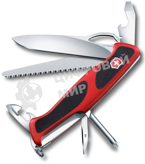 Нож перочинный Victorinox RangerGrip 78 (0.9663.MC) 130мм 12функций красный/черный карт.коробка