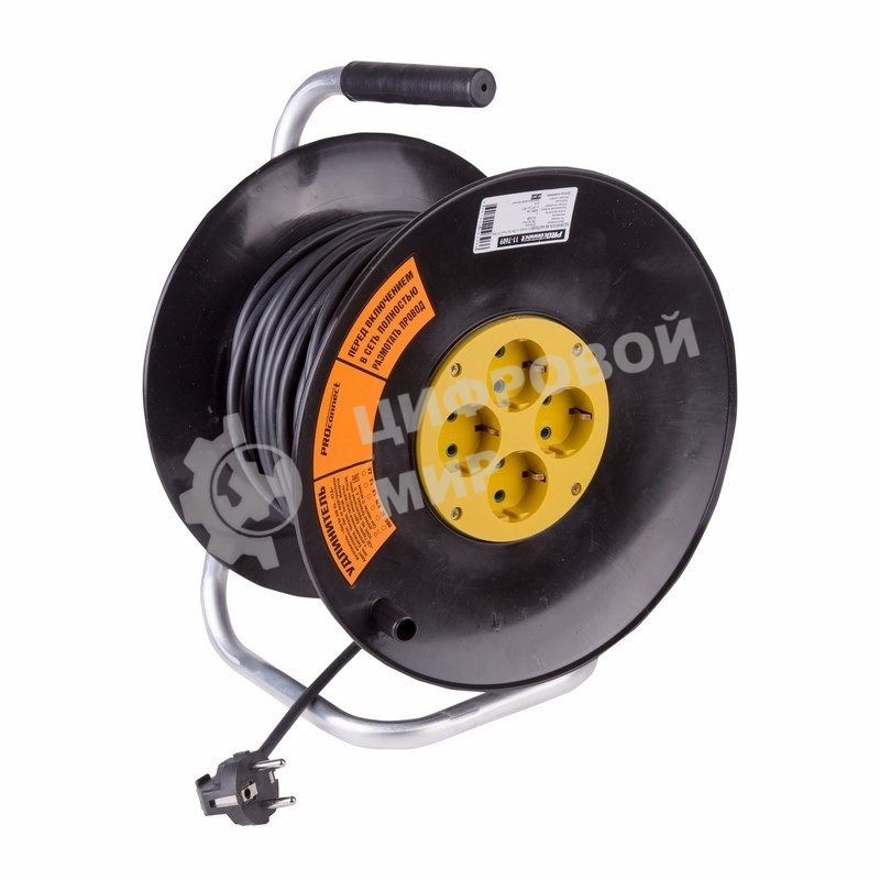 Удлинитель силовой PROconnect на катушке 4 гнезда с/з 20 м 3х1,5 мм² OPTIMA