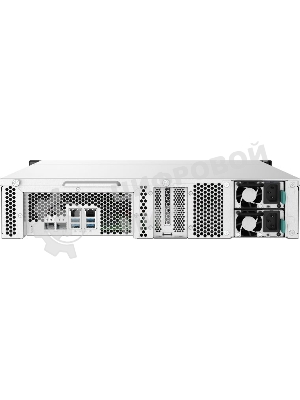 Сетевое хранилище без дисков SMB QNAP TS-1232PXU-RP-4G 12-Bay quad-core 64-bit AL324 1.7 GHz rackmount NAS with 250W redundant PSU, 4Gb DDR4 UDIMM RAM (max 1x16GB), SATA 6Gb/s, 2x 10GbE SFP+ LAN, 2x2.5 GbE LAN, 1x PCIe Gen2 x2 slot. W/o RAIL-B02