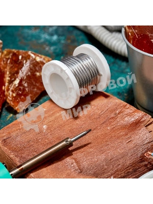 Припой с канифолью Rexant ПОС-61, 100г, Ø3мм, (олово 61%, свинец 39%), катушка