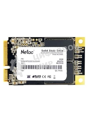 Накопитель SSD Netac N5M, 1000Gb, mSATA, R/W 560/520