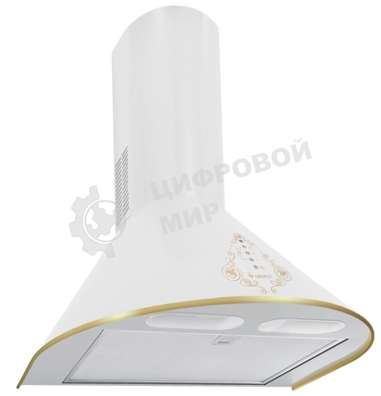 Вытяжка каминная Gefest ВО 1503 К62 белый/золотистый, 50 см, 1000 куб. м/ч, 78 дБ