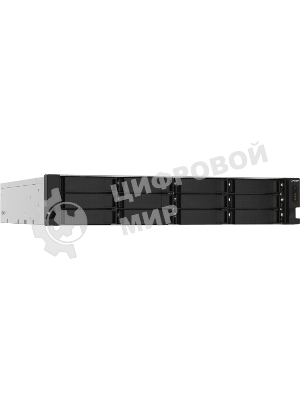 Сетевое хранилище без дисков SMB QNAP TS-1232PXU-RP-4G 12-Bay quad-core 64-bit AL324 1.7 GHz rackmount NAS with 250W redundant PSU, 4Gb DDR4 UDIMM RAM (max 1x16GB), SATA 6Gb/s, 2x 10GbE SFP+ LAN, 2x2.5 GbE LAN, 1x PCIe Gen2 x2 slot. W/o RAIL-B02