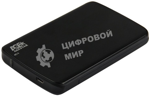 Внешний корпус для HDD/SSD AgeStar 31UB2A12C SATA пластик/алюминий черный 2.5