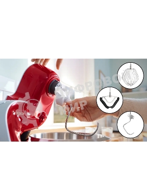 Кухонная машина Bosch MUM5X720 планетар.вращ. 1000Вт красный/серый