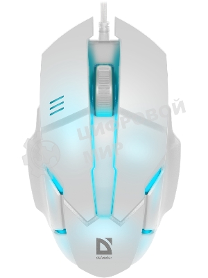 Мышь проводная Defender Host MB-982 белый, 1000 dpi, USB, кнопки - 3