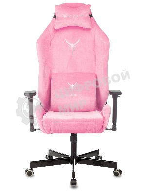 Кресло Knight N1 Fabric розовый, велюр, 120 кг, механизм качания