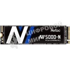Накопитель SSD Netac NV5000 Pro, 500Gb, M.2 2280, PCIe 4.0 x4, NVMe, R/W 4800/2700, с радиатором