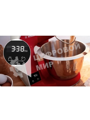 Кухонная машина Bosch MUM5X720 планетар.вращ. 1000Вт красный/серый