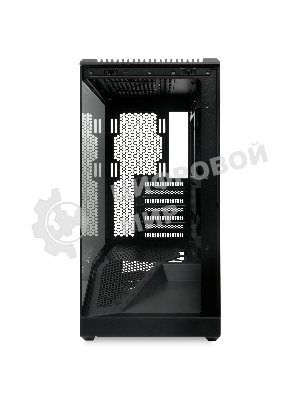 Компьютерный корпус без блока питания HSPD F711-TGbK, Panoramic Full Tower, Black, TG, 0.7 SPCC, no fans ATX, mATX, mITX 190/420/280мм 2x2.5