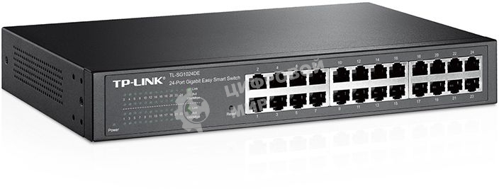 Коммутатор TP-Link SMB TL-SG1024DE 24-Port Gigabit Easy Smart Switch, 24 10/100/100Mbps RJ45 ports, MTU/Port/Tag-based VLAN, QoS, IGMP Snooping