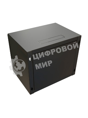 Шкаф коммутационный WRline (WR-TW-1545-SR-RAL9004) настенный 15U 600x450 мм пер. дв. металл 2 бок. пан. 60 кг черный 370 мм 775 мм IP20 сталь