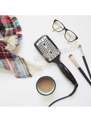Расческа-выпрямитель BaByliss Smoothing Heated Brush HSB101E черный, 45 мм, 200 °C, 3 режима