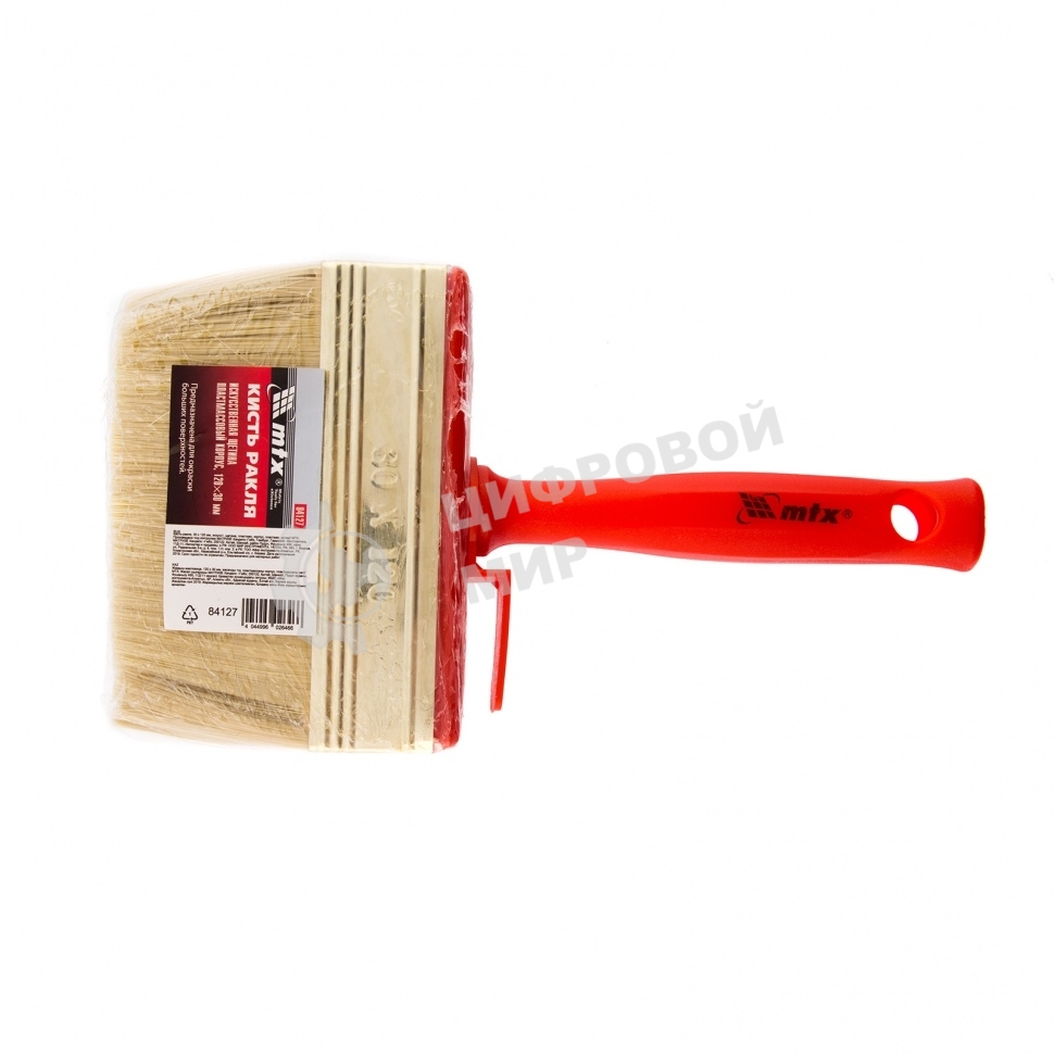 Кисть-ракля MTX 84127 30 х 120 мм, искусст. щетина, пластмас. корпус, пластмас. рукоятка