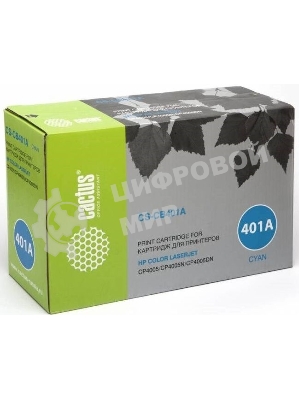 Картридж лазерный Cactus CS-CB401AR голубой (7500 стр.) для HP CLJ CP4005/CP4005DN/CP4005N