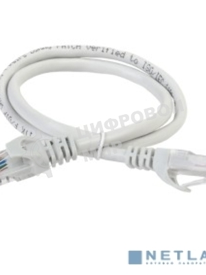 Коммутационный шнур (патч-корд), cat.5e UTP, LSZH, 10м, серый ITK