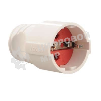 Штепсель с заземл. бел. Lezard 715-0701-607