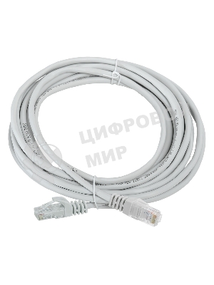 Шнур коммутационный Cat.5e UTP 5м серый GENERICA