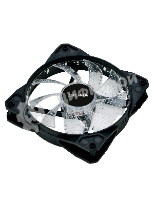 Вентилятор для корпуса Digma DFAN-FRGb2 черный, 120 мм, 1200 об/мин, 23 дБ, 4 pin