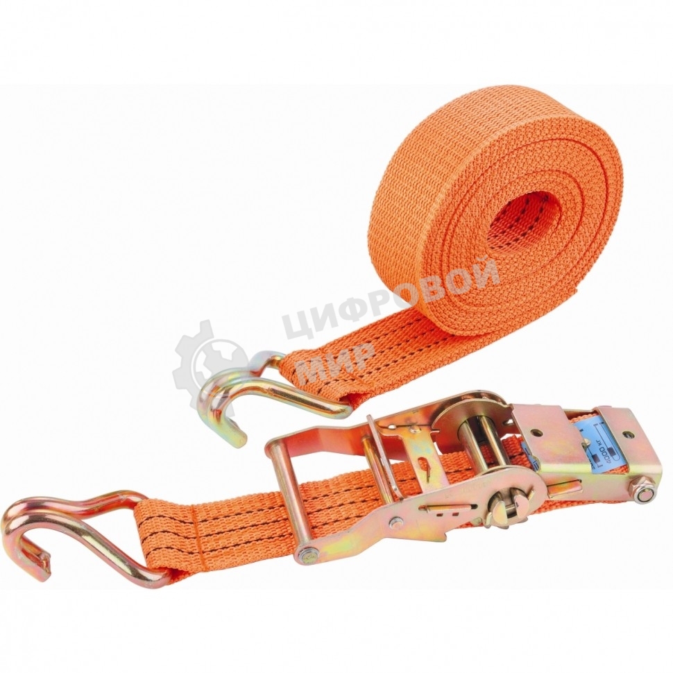 Ремень багажный с крюками Stels 0,05х6м, храповый механизм