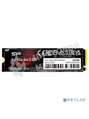 Накопитель SSD 250GB Silicon Power UD80, M.2 2280, PCI-E 3x4, [R/W - 3400/3000 MB/s]