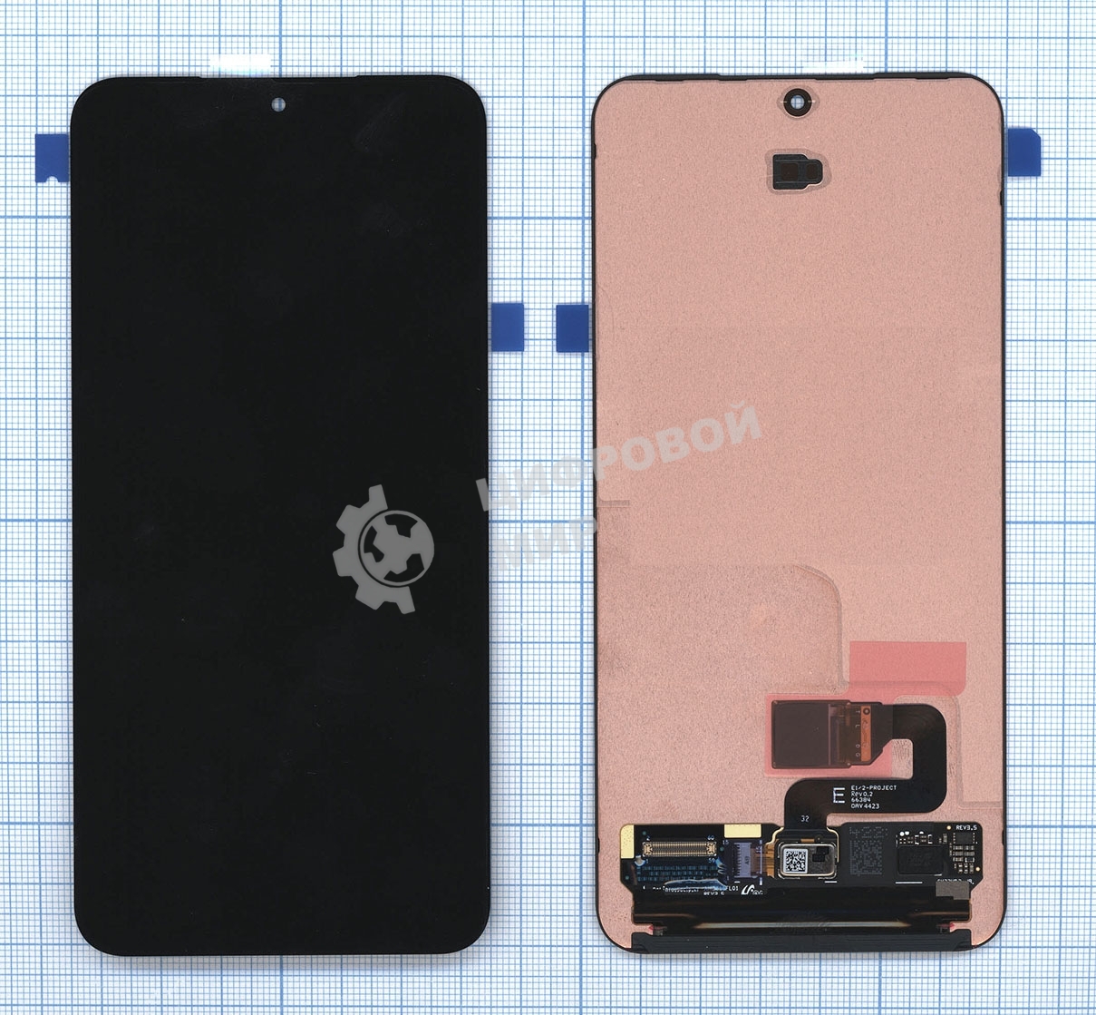 Дисплей (модуль) в сборе с тачскрином для Samsung Galaxy S24 черный orig lcd