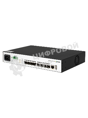 Коммутатор управляемый уровня SNR 2+, 8 x 1/10GE SFP+. Питание: 220V AC + встроенный UPS 12V