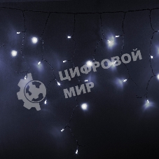 Гирлянда Neon-night Айсикл (бахрома) светодиодный, 4,8 х 0,6 м, прозрачный провод, 230 В, диоды белые, 176 LED