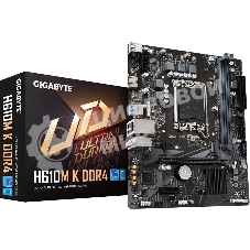 Материнская плата Gigabyte H610M K DDR4 V2.0, LGA 1700, Intel H610, 2xDDR4, 2xSATA, 1xM.2, 1xPCIe 4.0 x16, 1xPCIe x1, 1xHDMI, 1x 1Gb LAN, 2xUSB-A 3.2 Gen 1, 4xUSB-A 2.0, 3x 3.5 мм, 7.1, mATX