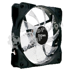 Вентилятор для корпуса Digma DFAN-FRGb2 черный, 120 мм, 1200 об/мин, 23 дБ, 4 pin