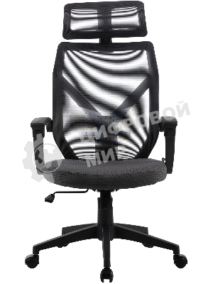 Кресло Cactus CS-MC414-GY черный, сетка, подголовник