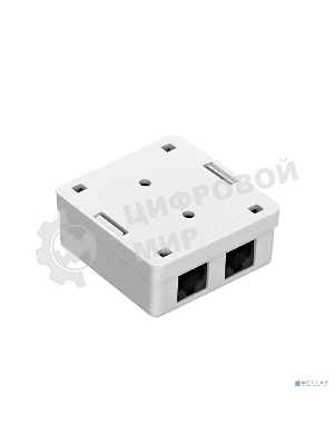 Розетка компьютерная двойная ExeGate SM2-RJ45-C5 RJ-45 кат.5/5E UTP Krone/110