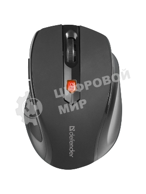 Мышь беспроводная Defender Ultra MM-315 черный, 1600 dpi, радиоканал, USB, кнопки - 6