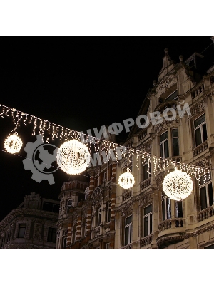 Гирлянда Neon-night Айсикл (бахрома) светодиодный, 4,8 х 0,6 м, прозрачный провод, 230 В, диоды белые, 176 LED