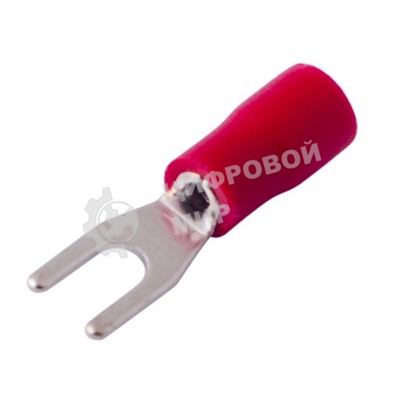 Наконечник вилочный изолированный Rexant 3.2 мм 0.5-1.5 мм² (НВи 1.5-3/НВи 1,25-3) красный