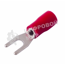 Наконечник вилочный изолированный Rexant 3.2 мм 0.5-1.5 мм² (НВи 1.5-3/НВи 1,25-3) красный