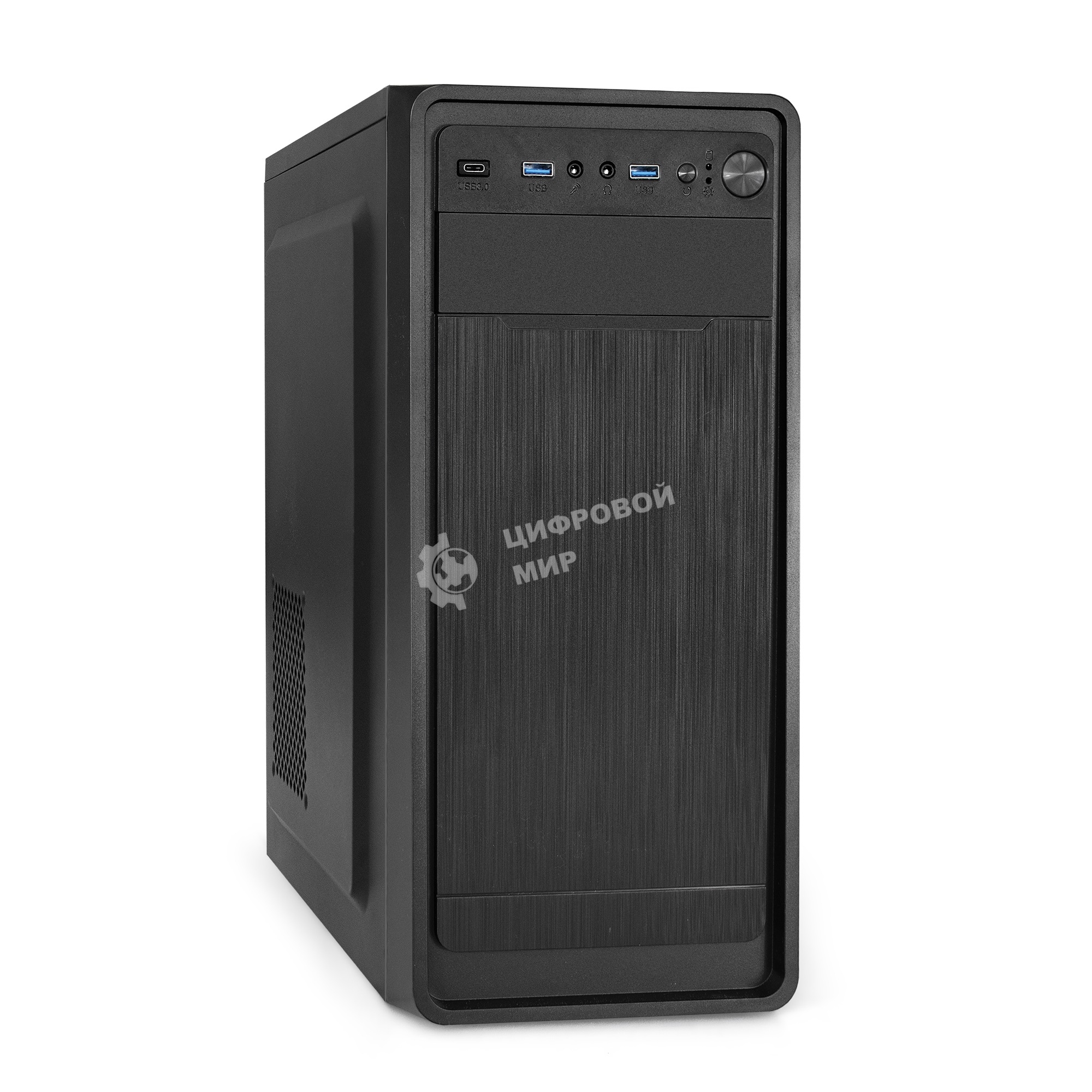 Компьютерный корпус Miditower ExeGate XP-332UC (ATX, без БП, 2хUSB 3.0/1хTypeC, аудио, черный)